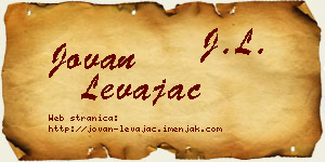 Jovan Levajac vizit kartica
